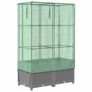 højbed med drivhusovertræk 80x40x138 cm rattan-look