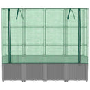 højbed med drivhusovertræk 160x40x153 cm rattan-look