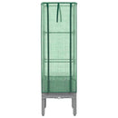 højbed med drivhusovertræk 40x40x140 cm rattan-look