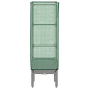 højbed med drivhusovertræk 40x40x140 cm rattan-look