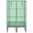 højbed med drivhusovertræk 80x40x140 cm rattan-look