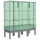 højbed med drivhusovertræk 120x40x140 cm rattan-look