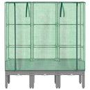 højbed med drivhusovertræk 120x40x140 cm rattan-look