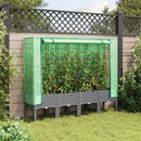 højbed med drivhusovertræk 160x40x140 cm rattan-look