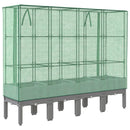 højbed med drivhusovertræk 160x40x140 cm rattan-look