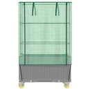 højbed med overtræk og hjul 80x50x182 cm rattan-look
