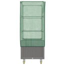 højbed med overtræk og hjul 80x50x182 cm rattan-look