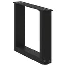 sofabordsben U-formet 2 stk. sort 30x(30-31) cm stål