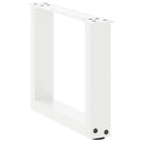 sofabordsben U-formet 2 stk. hvid 40x(30-31) cm stål