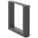 sofabordsben U-formet 2 stk. antracit 40x(30-31) cm stål