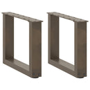 sofabordsben U-formet 2 stk. naturstål 40x(30-31) cm stål