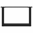 sofabordsben U-formet 2 stk. sort 50x(30-31) cm stål