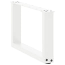sofabordsben U-formet 2 stk. hvid 50x(30-31) cm stål