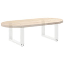 sofabordsben U-formet 2 stk. hvid 50x(30-31) cm stål