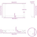 sofabordsben U-formet 2 stk. hvid 50x(30-31) cm stål