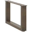 sofabordsben U-formet 2 stk. naturstål 50x(30-31) cm stål
