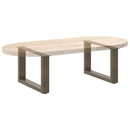 sofabordsben U-formet 2 stk. naturstål 50x(30-31) cm stål