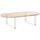 sofabordsben U-formet 2 stk. hvid 60x(30-31) cm stål