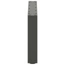 sofabordsben U-formet 2 stk. antracit 60x(30-31) cm stål