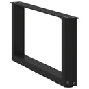 sofabordsben U-formet 2 stk. sort 70 x (30-31) cm stål