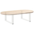 sofabordsben U-formet 2 stk. hvid 70x(30-31) cm stål