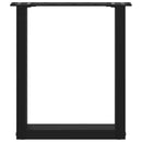 sofabordsben U-formet 2 stk. sort 28 x (42-43) cm stål
