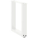sofabordsben U-formet 2 stk. hvid 28 x (42-43) cm stål