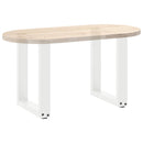 sofabordsben U-formet 2 stk. hvid 28 x (42-43) cm stål