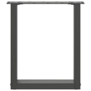 sofabordsben U-formet 2 stk. antracit 28 x (42-43) cm stål