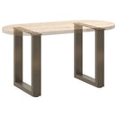 sofabordsben U-formet 2 stk. naturstål 28 x (42-43) cm stål