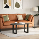 sofabordsben U-formet 2 stk. sort 38 x (42-43) cm stål