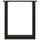 sofabordsben U-formet 2 stk. sort 38 x (42-43) cm stål