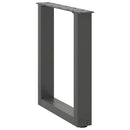 sofabordsben U-formet 2 stk. antracit 38 x (42-43) cm stål