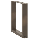 sofabordsben U-formet 2 stk. naturstål 38 x (42-43) cm stål
