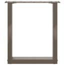 sofabordsben U-formet 2 stk. naturstål 38 x (42-43) cm stål