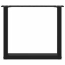 sofabordsben U-formet 2 stk. sort 50x(42-43) cm stål