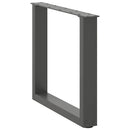 sofabordsben U-formet 2 stk. antracit 50x(42-43) cm stål