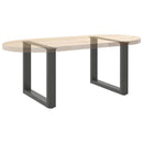 sofabordsben U-formet 2 stk. antracit 50x(42-43) cm stål