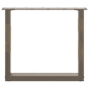 sofabordsben U-formet 2 stk. naturstål 50x(42-43) cm stål