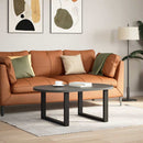 sofabordsben U-formet 2 stk. sort 60 x (42-43) cm stål