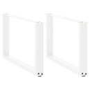 sofabordsben U-formet 2 stk. hvid 60 x (42-43) cm stål