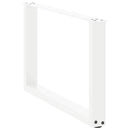 sofabordsben U-formet 2 stk. hvid 60 x (42-43) cm stål