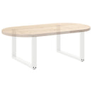 sofabordsben U-formet 2 stk. hvid 60 x (42-43) cm stål