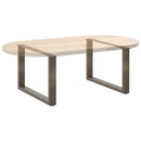 sofabordsben U-formet 2 stk. naturstål 60 x (42-43) cm stål