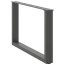 sofabordsben U-formet 2 stk. antracit 70 x (42-43) cm stål