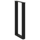 konsolbordben U-formet 2 stk. sort 38 x (72-73) cm stål