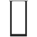 konsolbordben U-formet 2 stk. sort 38 x (72-73) cm stål