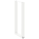 konsolbordben U-formet 2 stk. hvid 38 x (72-73) cm stål