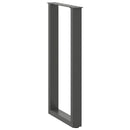 konsolbordben U-formet 2 stk. antracit 38 x (72-73) cm stål