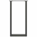 konsolbordben U-formet 2 stk. antracit 38 x (72-73) cm stål